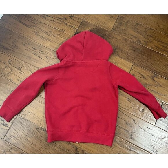 Primary Kids Red Full Zip hoodie size 4-5 Years Lightweight Cotton Blend SOFT! - Picture 2 of 3
